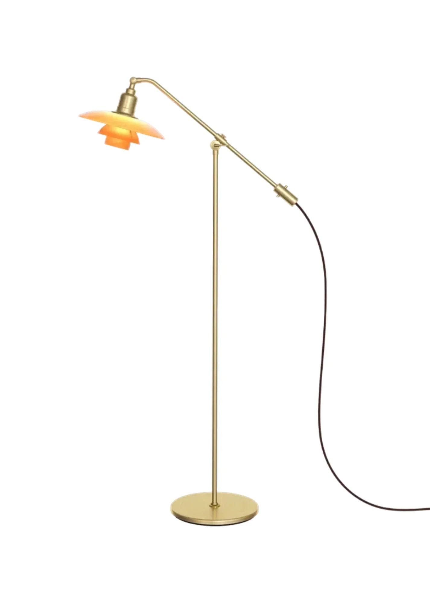 Louis Poulsen PH 3/2 Podlahová lampa z jantarového skla "Vodní pumpa" Speciální edice