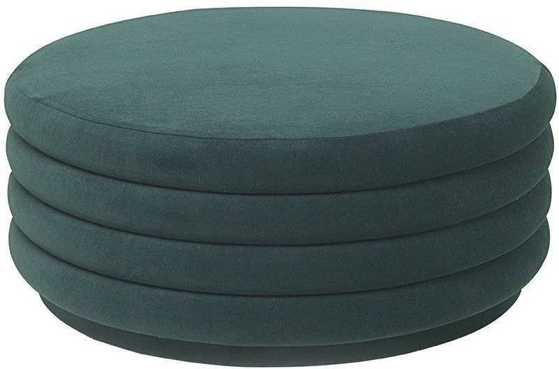 Ferm Living Pouf okrągły stolec ciemnozielony, Ø90cm