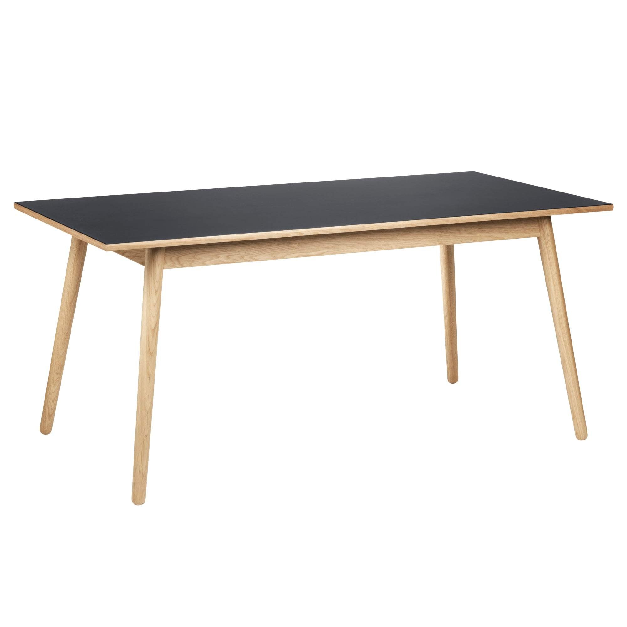 FDB Møbler C35 B Jídelní stůl, tmavě šedá linoleum, 160 cm