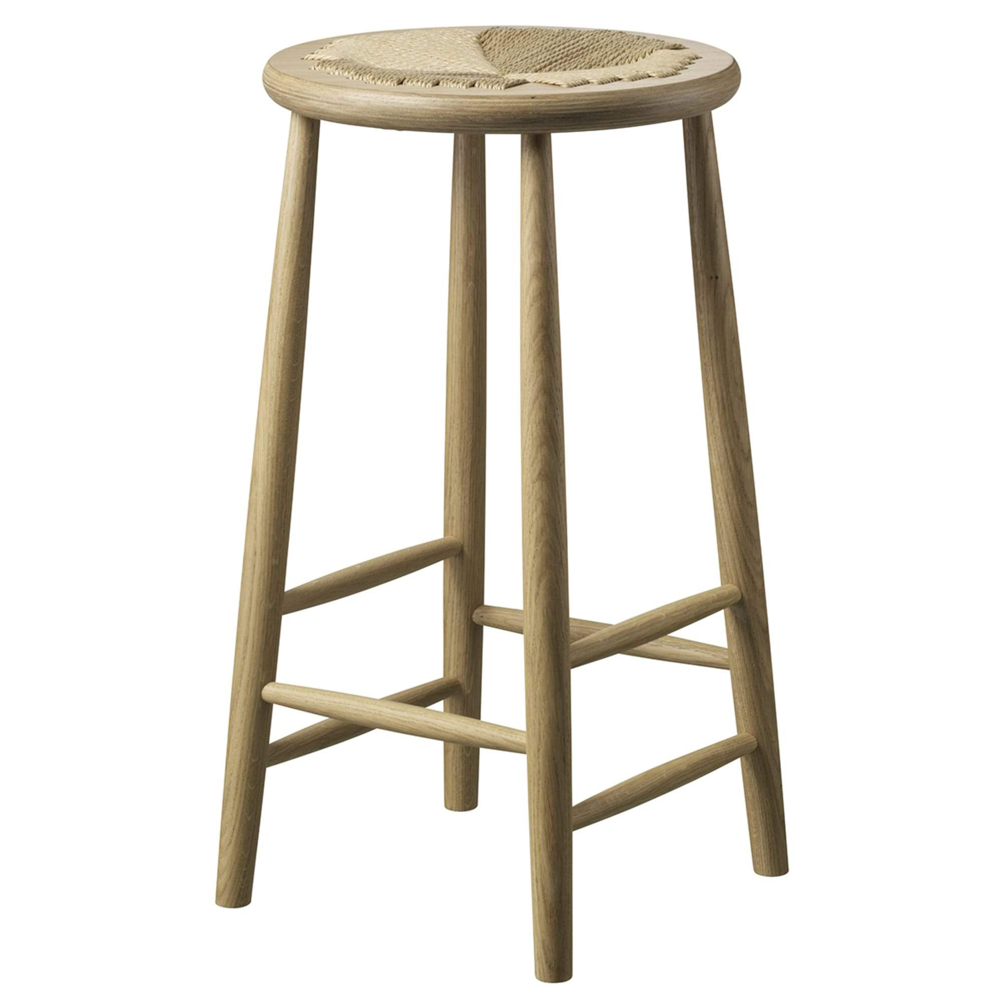 Fdb Møbler J165 C Jørgen Bækmark Counter Chair, Oak/Natural, 75cm