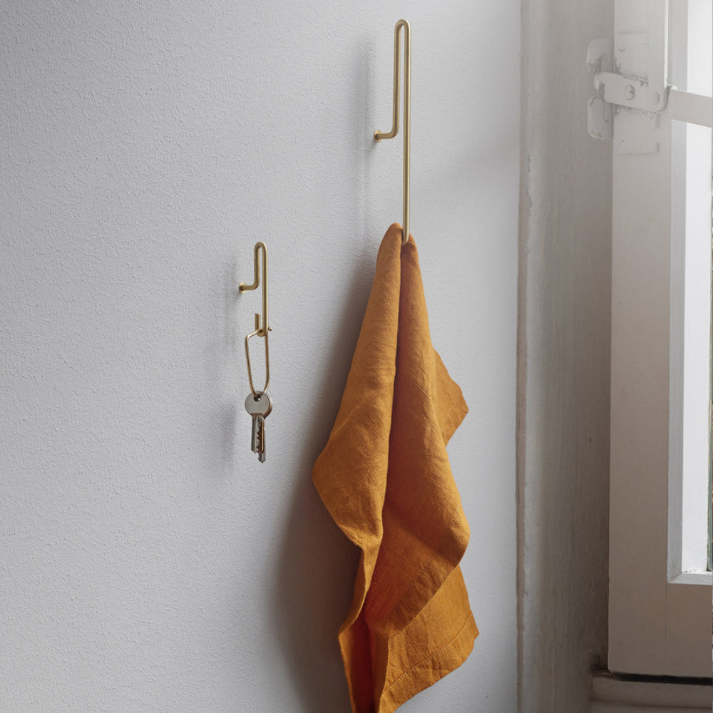 Moebe Wall Hook 2 PCS. Malé, zlato