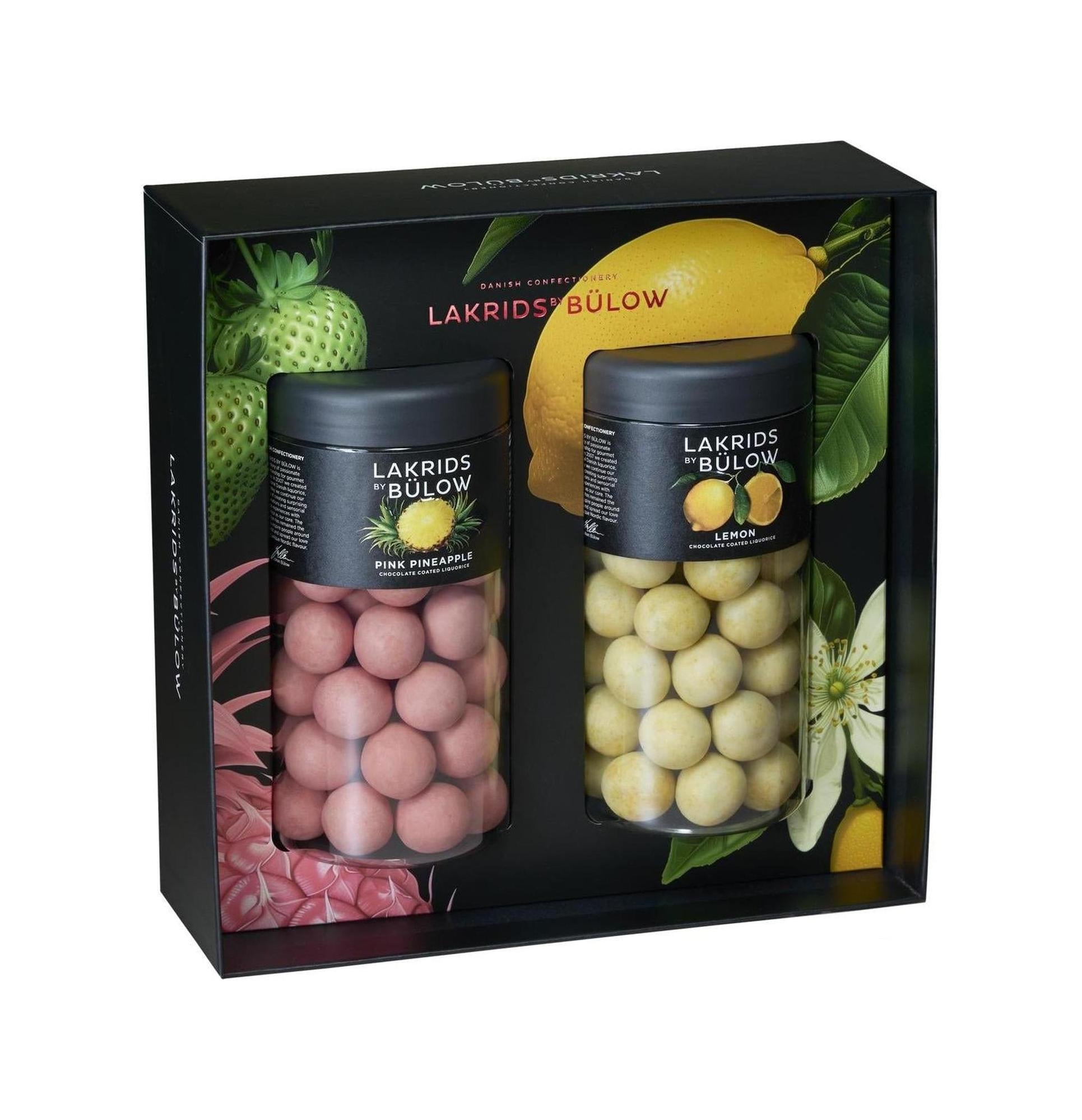 Lakrids by Bülow Cutie Neagră 2x Regular Lămâie & Ananas Roz, 590g 
