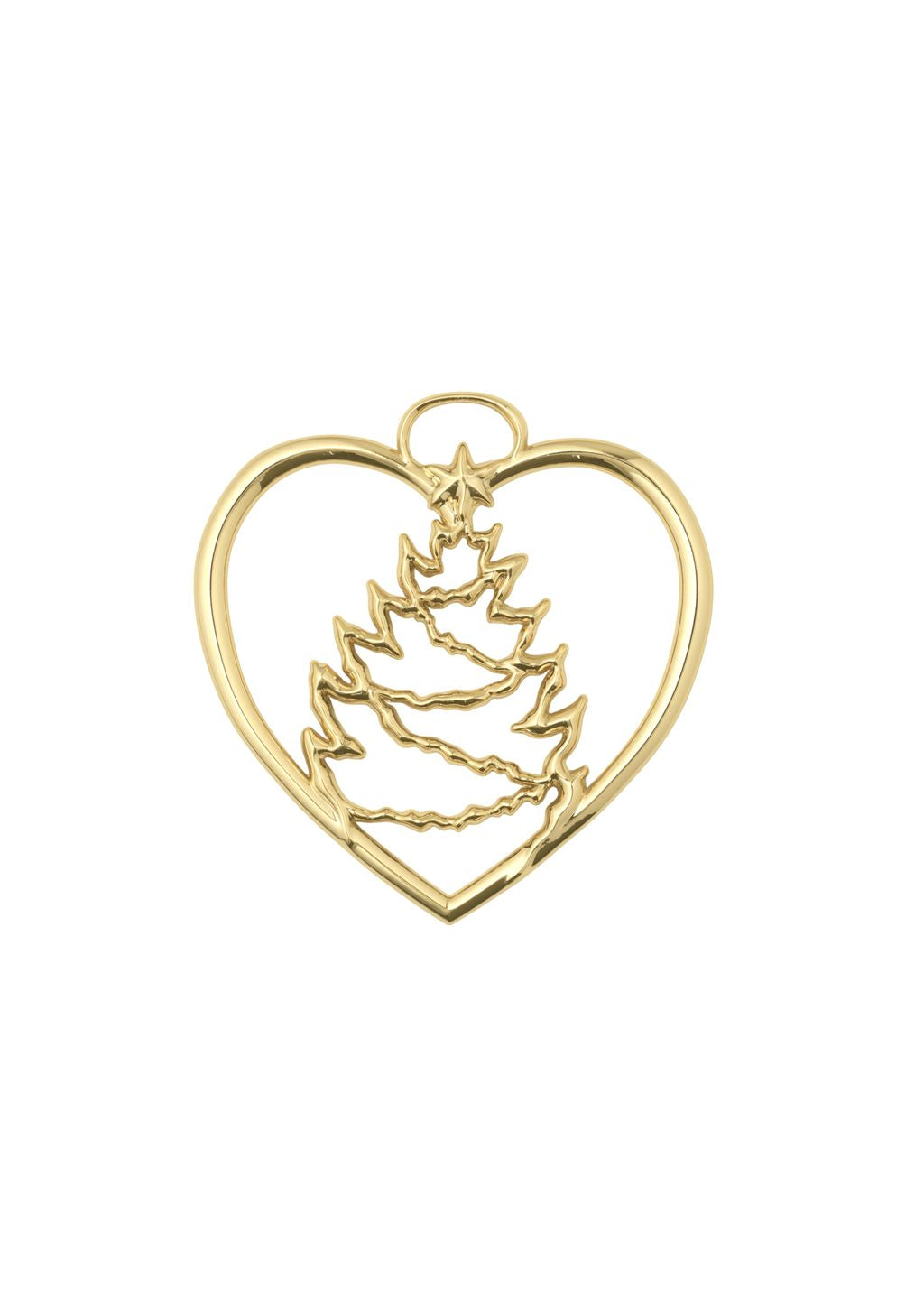 Rosendahl Karen Blixen Heart Christmas Tree H7.5 Cm, Gold Plated