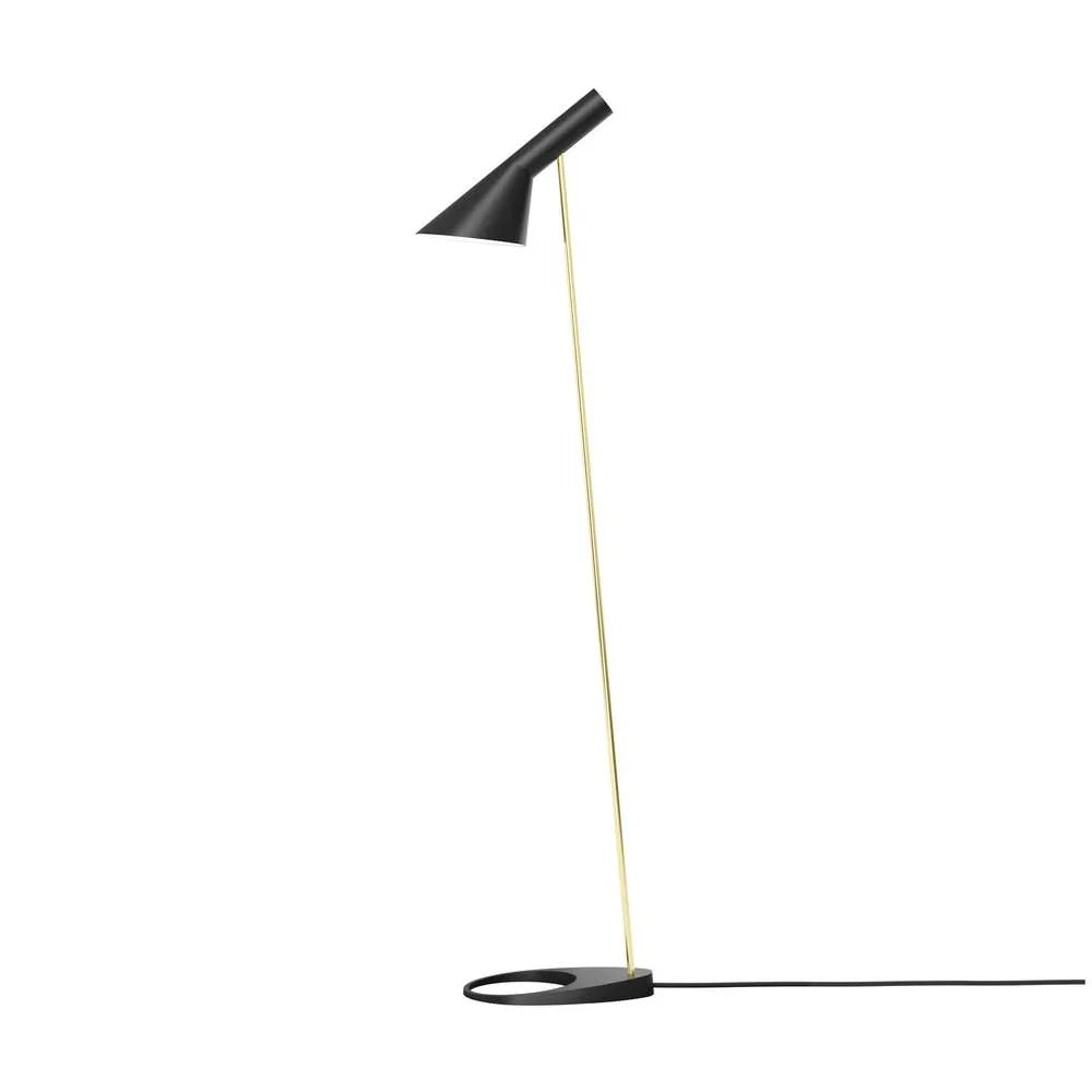 Stojací lampa Louis Poulsen Aj, mosaz/černá 