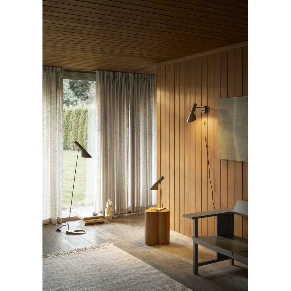 Louis Poulsen Aj Wall Lamp Hardwired With Switch, Brass/Warm Grey