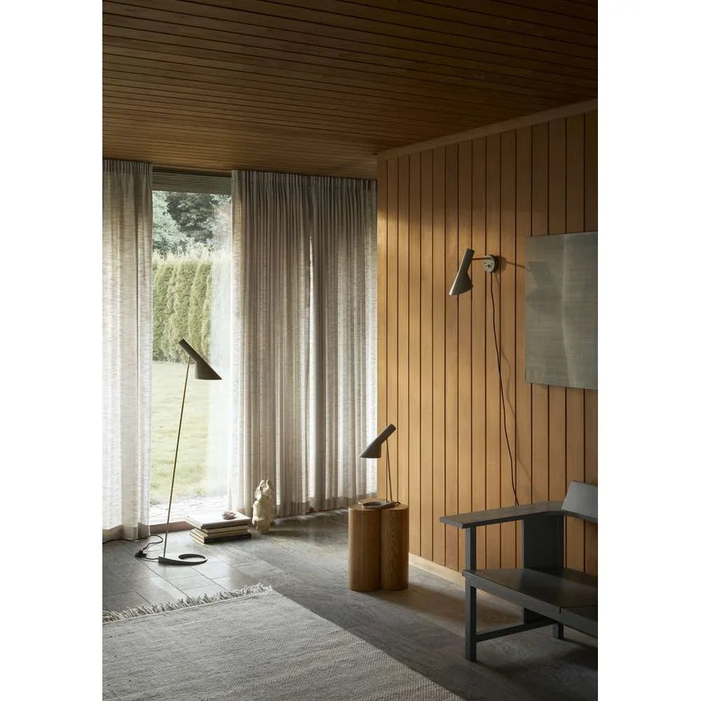 Louis Poulsen Aj Wall Lamp Hardwired With Switch, Brass/Warm Grey