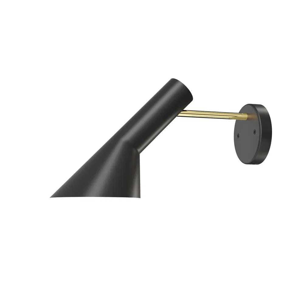 Nástěnná lampa Louis Poulsen Aj, pevné připojení, mosaz/černá 