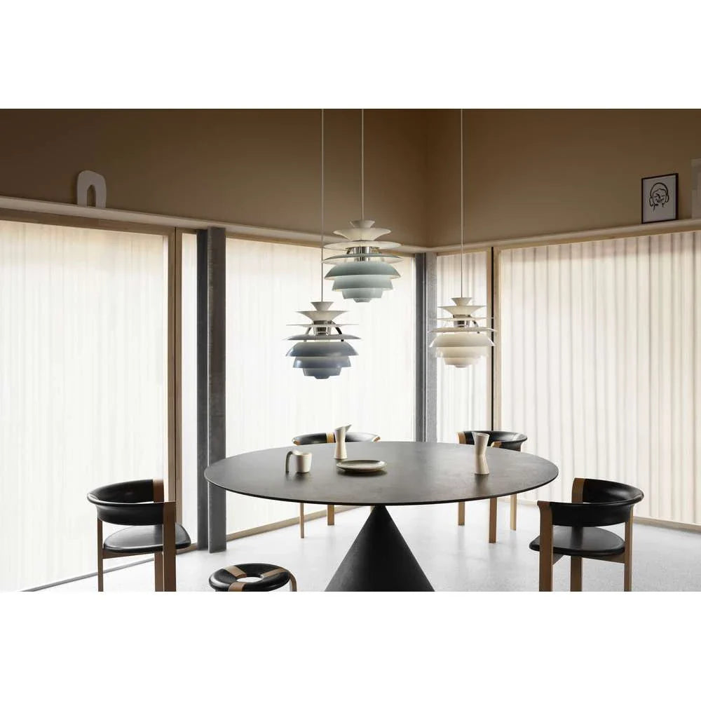 Louis Poulsen Ph Snowball Pendant, Prašně zelená/Vysoký lesk chromovaný 