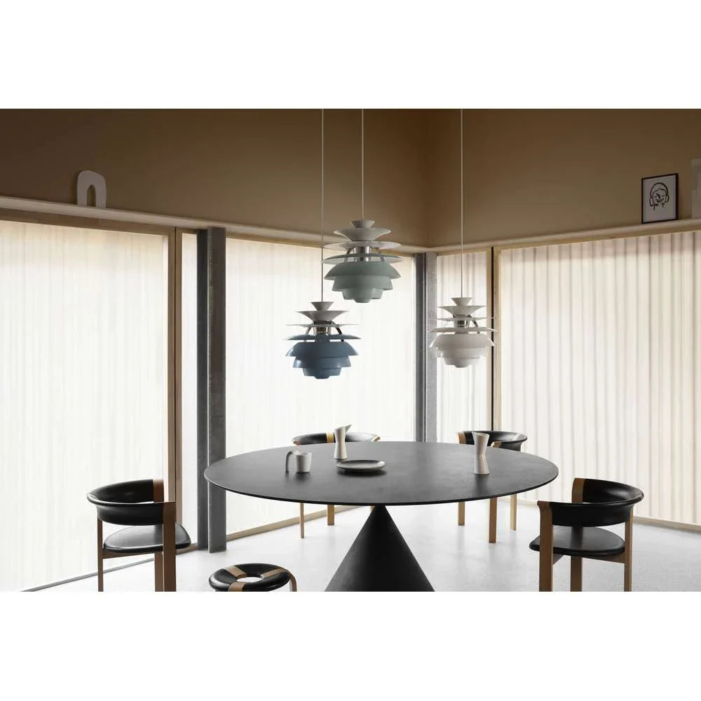 Louis Poulsen Ph Snowball Pendant, Prašně zelená/Vysoký lesk chromovaný 