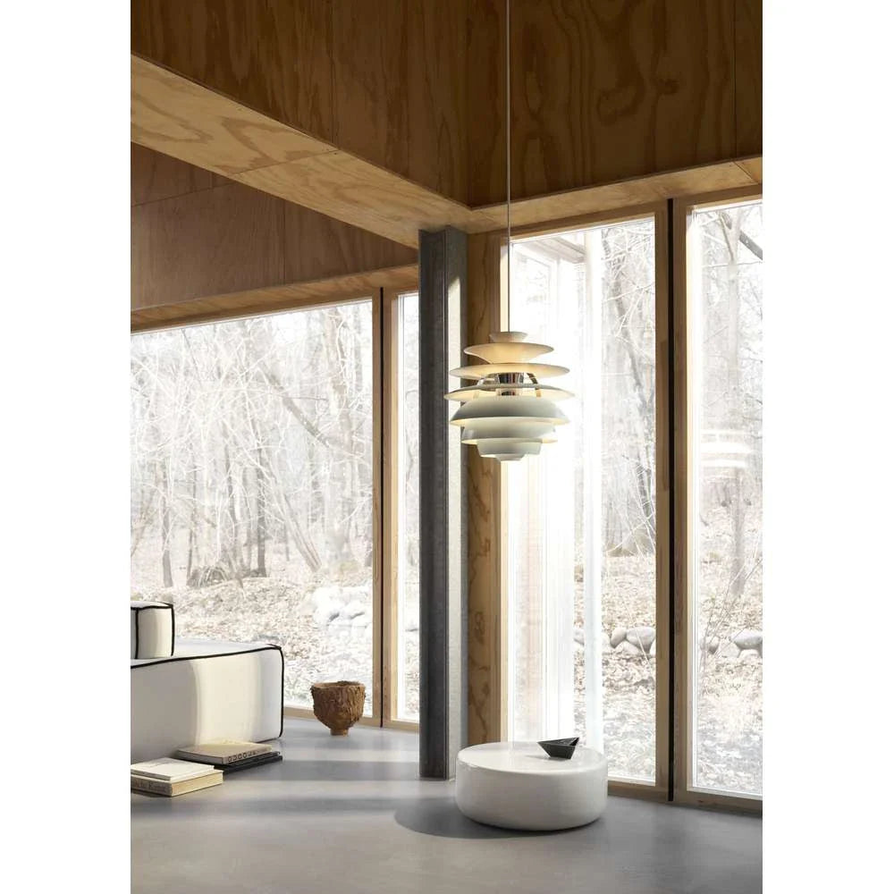Louis Poulsen Ph Snowball Pendant, Prašně zelená/Vysoký lesk chromovaný 