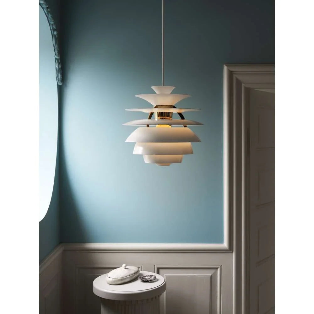 Louis Poulsen Ph Snowball Pendant, měkká bílá/vysoký lesk chromovaný 
