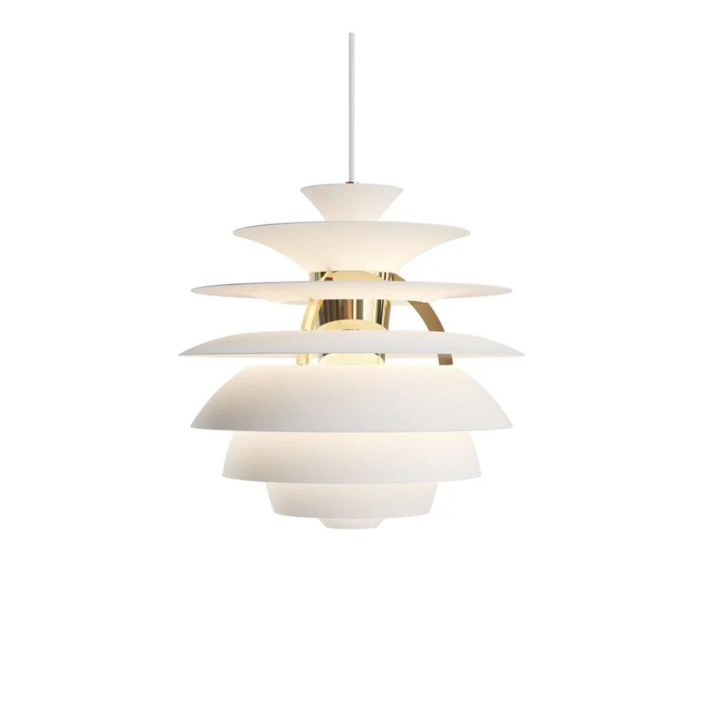 Louis Poulsen Ph Snowball Pendant, měkká bílá/mosazný metalizovaný 