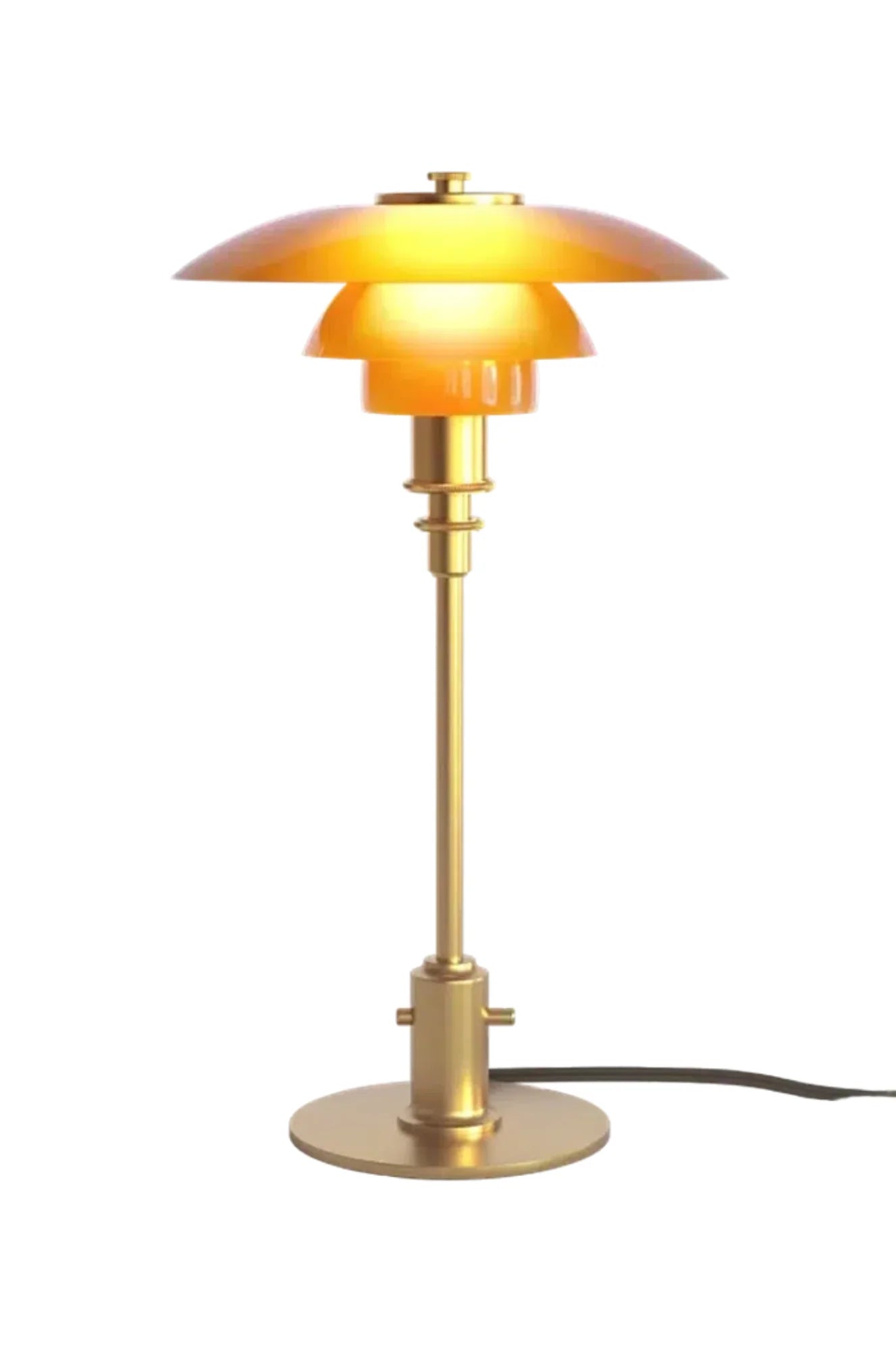 Speciální edice stolní lampy Louis Poulsen PH 2/1 z jantarově zbarveného skla 