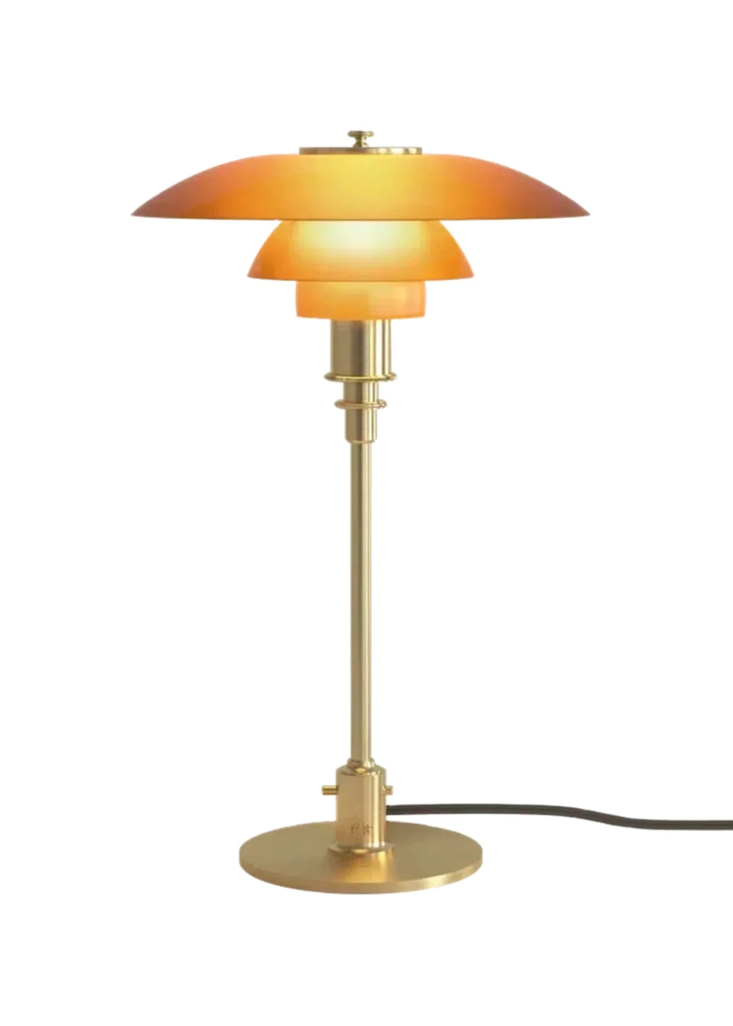 Speciální edice stolní lampy Louis Poulsen PH 3/2 z jantarově zbarveného skla 
