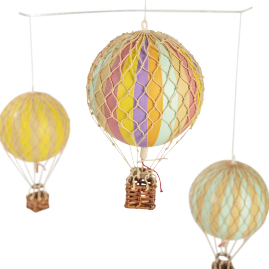 Authentic Models Sky Flight Mobile With Balloons, Pastel Rainbow