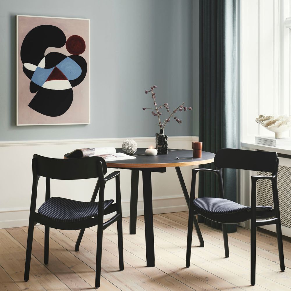 Bent Hansen Asger Chair Polsters Seat, Oiled Oak/Langeland Nord F Fabric