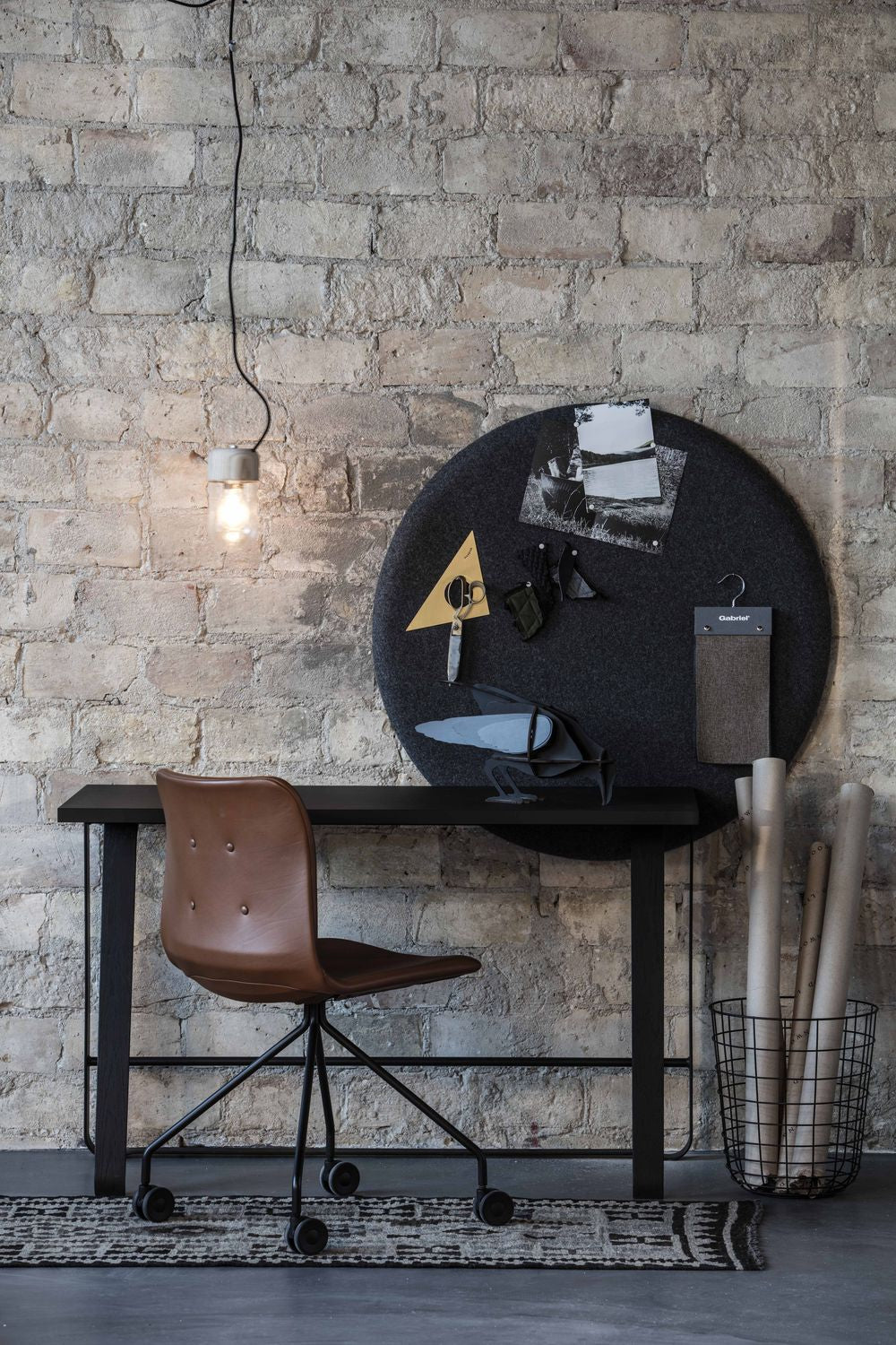Bent Hansen Primum Chair With Armrests Black Swivel Frame, Brandy Davo's Leather