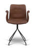 Bent Hansen Primum Chair With Armrests Black Firm Frame, Brown Davos Leather
