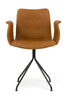 Bent Hansen Primum Chair With Armrests Black Firm Frame, Cognac Adrian Leather