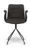 Bent Hansen Primum Chair With Armrests Black Firm Frame, Black Zenso Leather