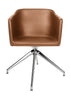 Bent Hansen Since Chair, Drable Up In Polished Aluminum/Cognac Zenso Leather