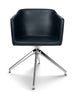 Bent Hansen Since Chair, Turning Frame In Polished Aluminum/Black Zenso Leather