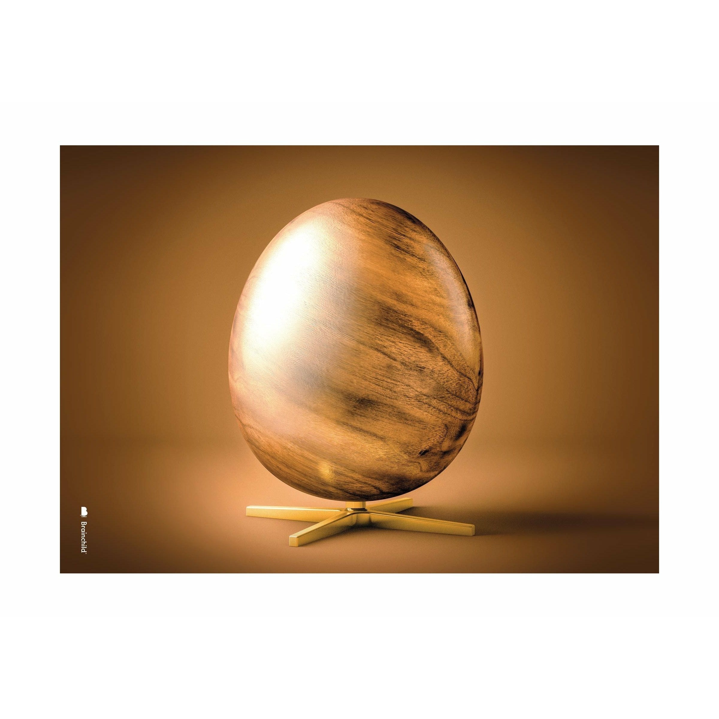 brainchild Ægkrydsformatplakat uden ramme 30 x40 cm, brun
