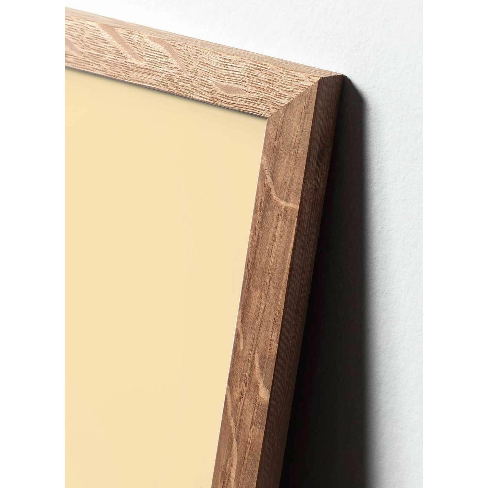 Brainchild Pine Cone Line -plakat, ramme lavet af let træ 70x100 cm, hvid baggrund