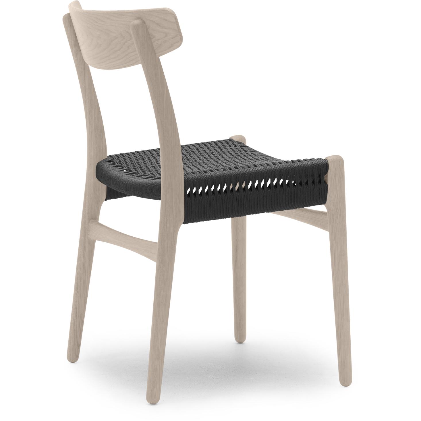 Carl Hansen Ch23 Chair, Oak Soap/Black Paper Cord