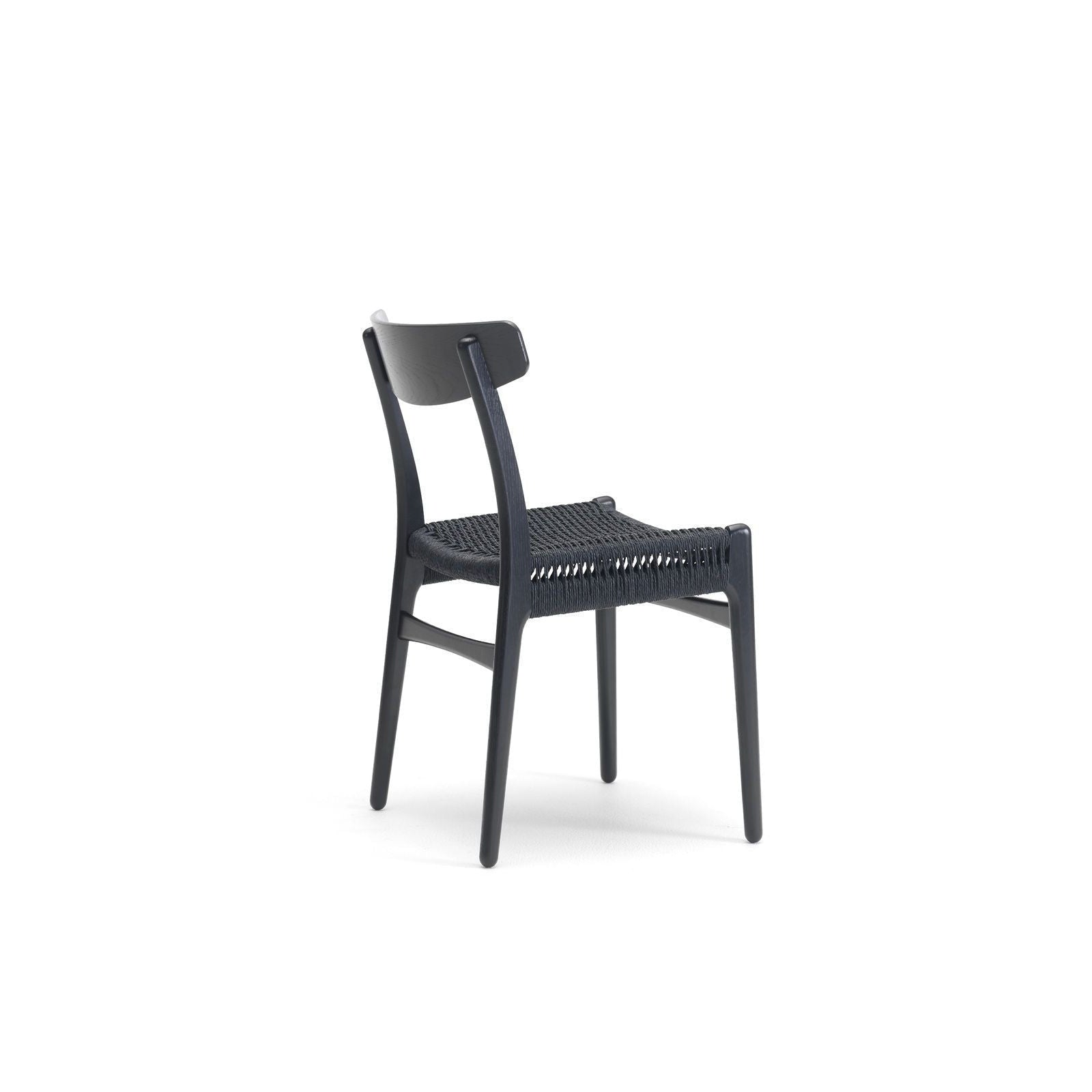 Carl Hansen Ch23 Chair, Black Oak/Black Paper Cord