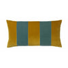 Christina Lundsteen Stripe Velvet Pillow, Golden Olive/Pale Blue