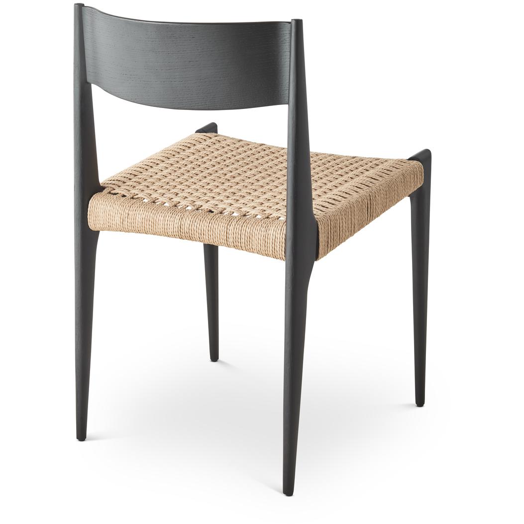 Dk3 Pia Dining Chair Oak Lacquered, Black