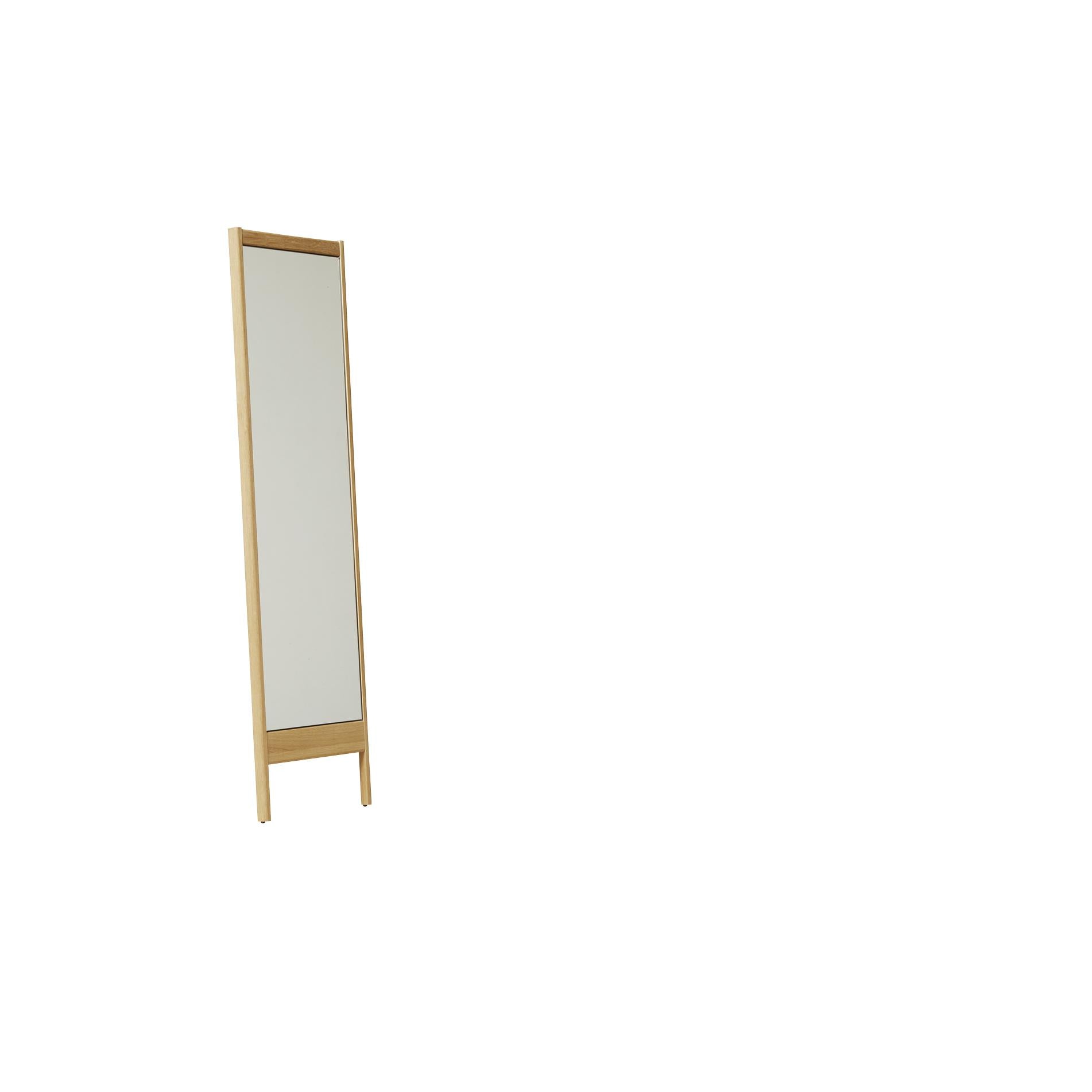 Form & Refine A Line Mirror. Oak