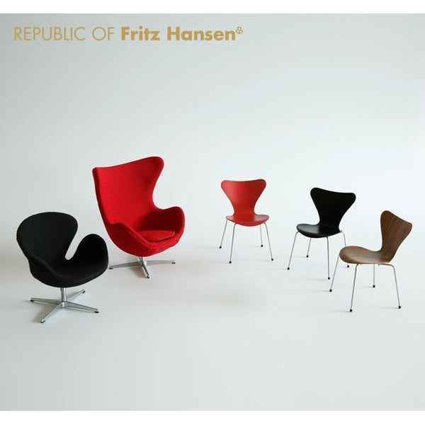Fritz Hansen Miniature Stuhl Ei, Rot-Figur-Fritz Hansen-5704890400517-840051-FRI-inwohn