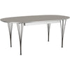 Fritz Hansen Super Ellipse Extendable Table Chrome 100 X170/270 Cm, Walnut Veneer