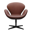 Fritz Hansen Swan Lounge Chair, Grace Chestnut Leather Anniversary Collection