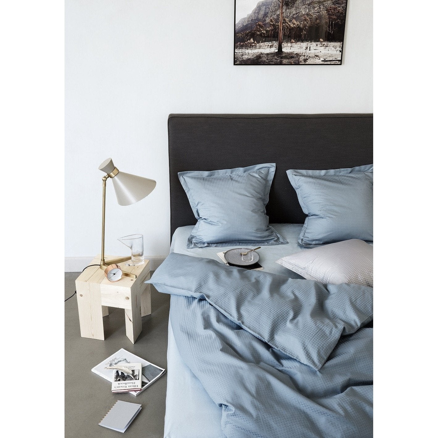 Georg Jensen Damask Facette bettbezug, bleu poudre