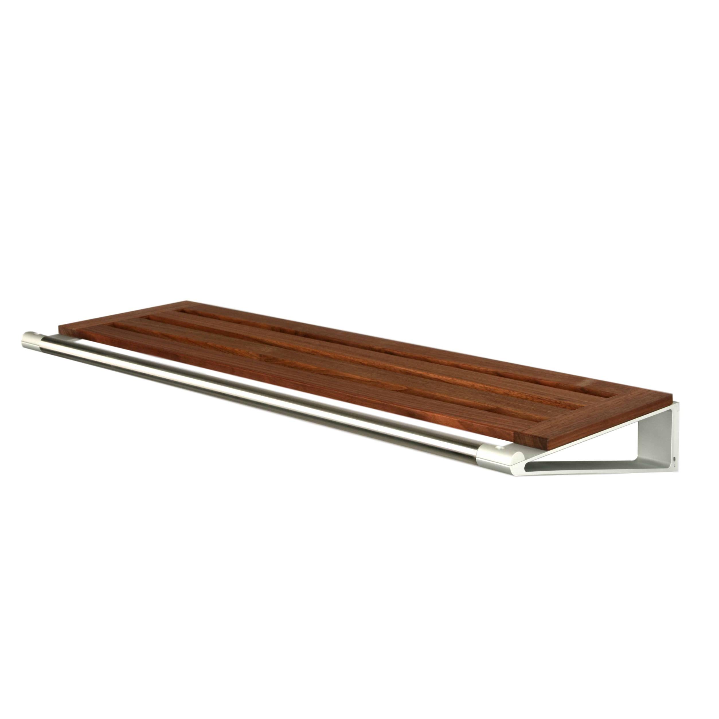 Loca Knax hoedplank 40 cm, walnoot/aluminium
