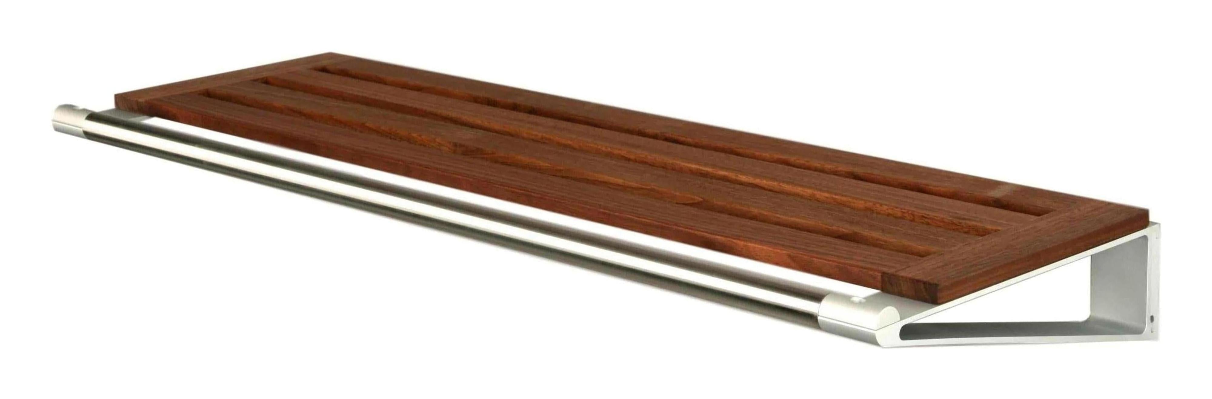 Loca Knax hoedplank 40 cm, walnoot/aluminium