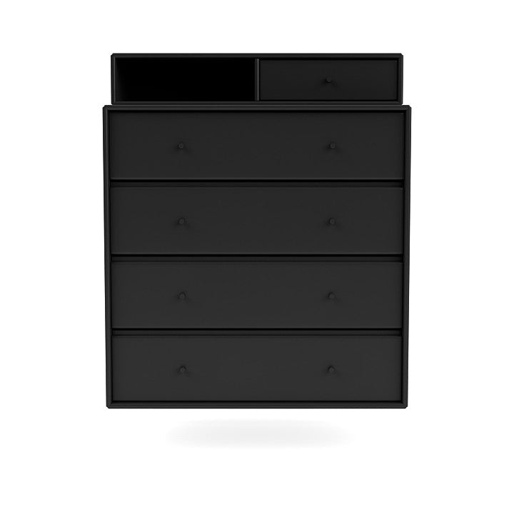 Montana Keep Chest Of Drawers With Suspension Rail, Black