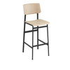 Muuto Loft Bar Chair Oak, H 75 cm, sort/eg