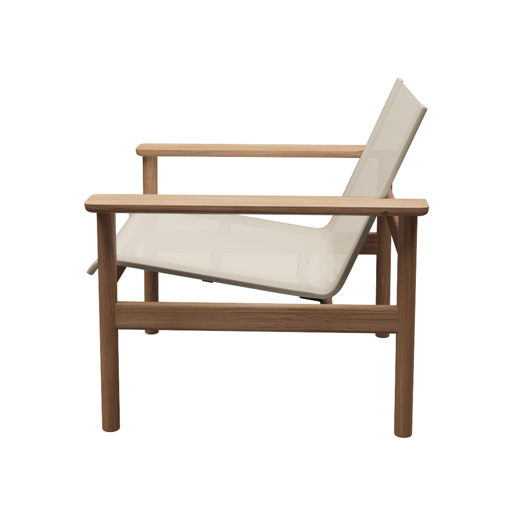 Fritz Hansen Pelagus venkovní lounge křeslo teak/písek 