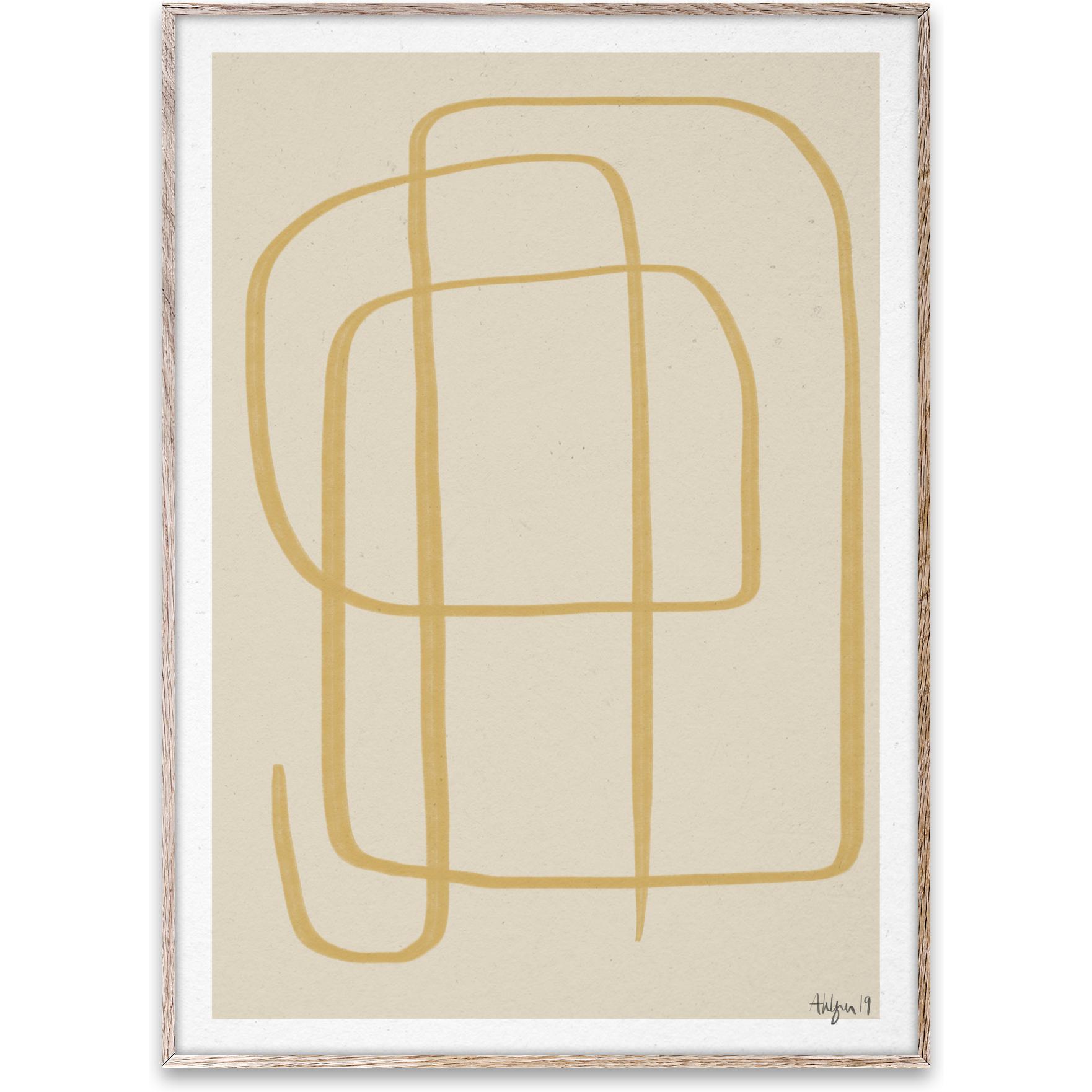 Paper Collective Forskellige måder gul II -plakat, 50x70 cm