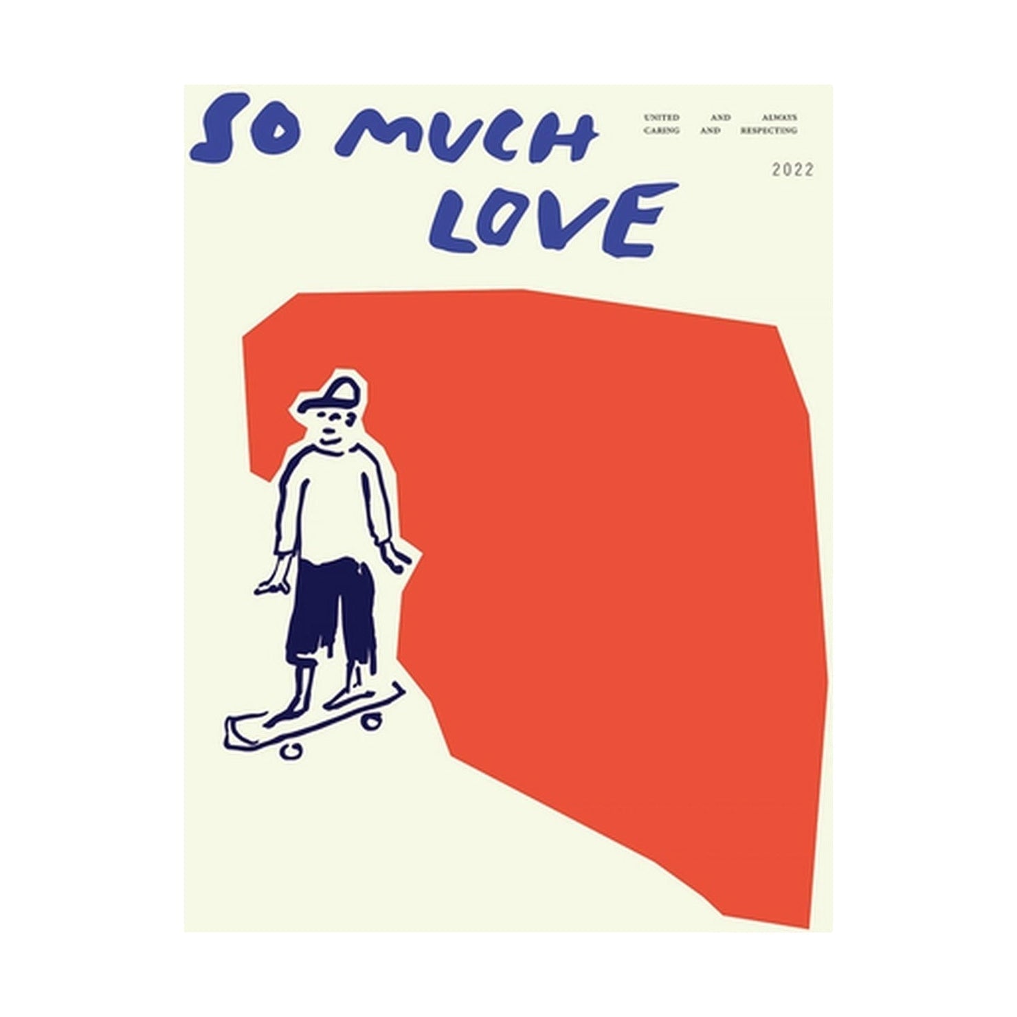 Paper Collective So Much Love Skateboard Poster, 30x40 Cm