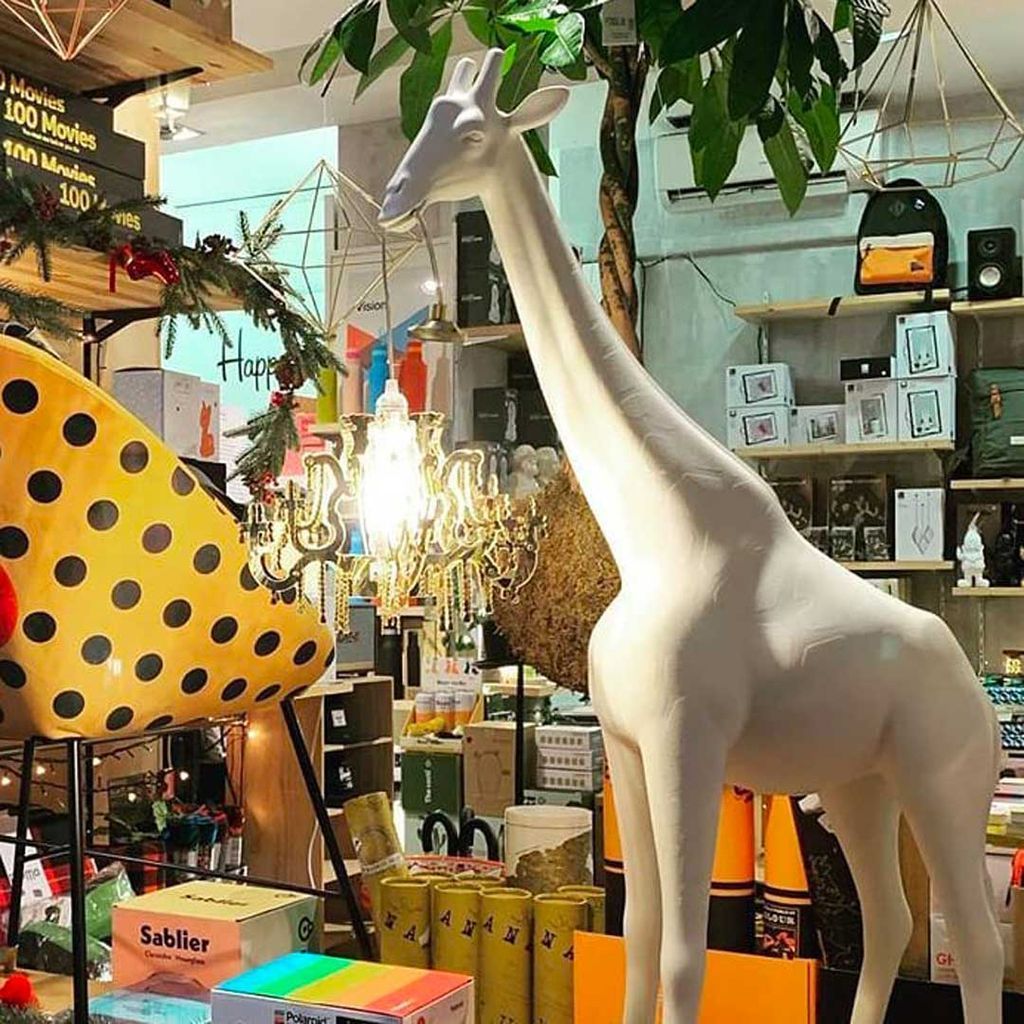 Qeeboo Giraffe In Love Floor Lamp Xs H 1m, White