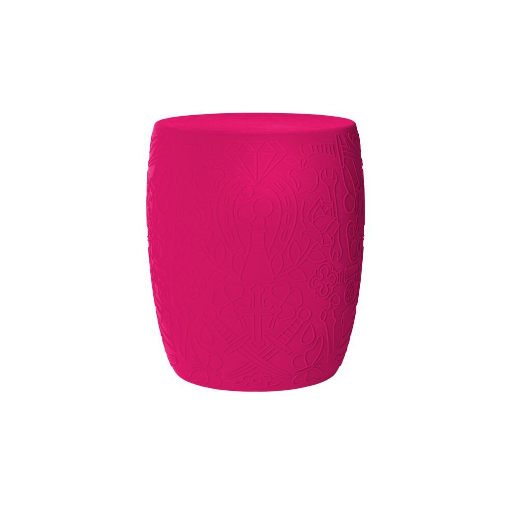 Qeeboo Mexico Chair/Side Table With Finish, Fuxia