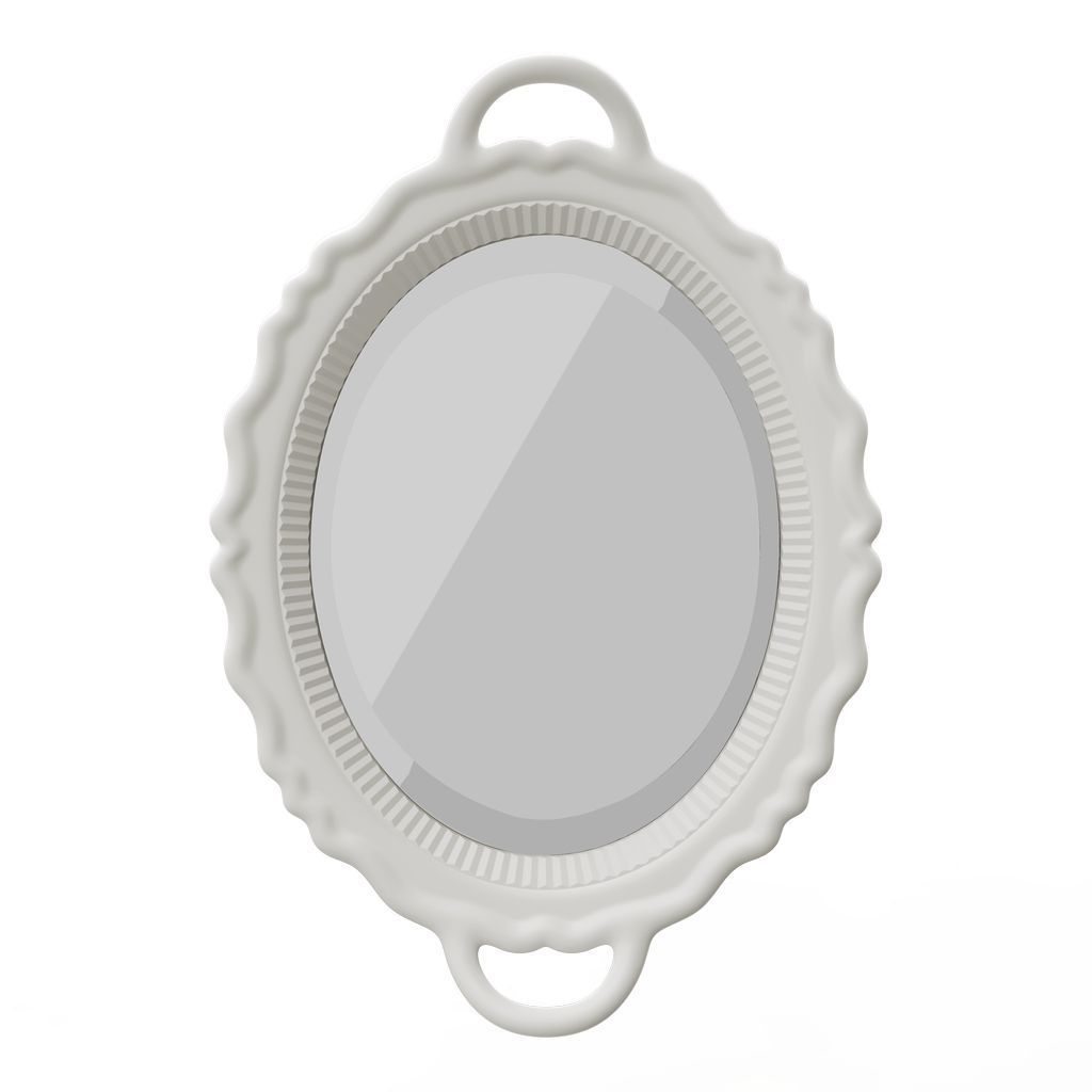 Qeeboo Plateau Miroir Mirror 110x76,5 cm, hvid