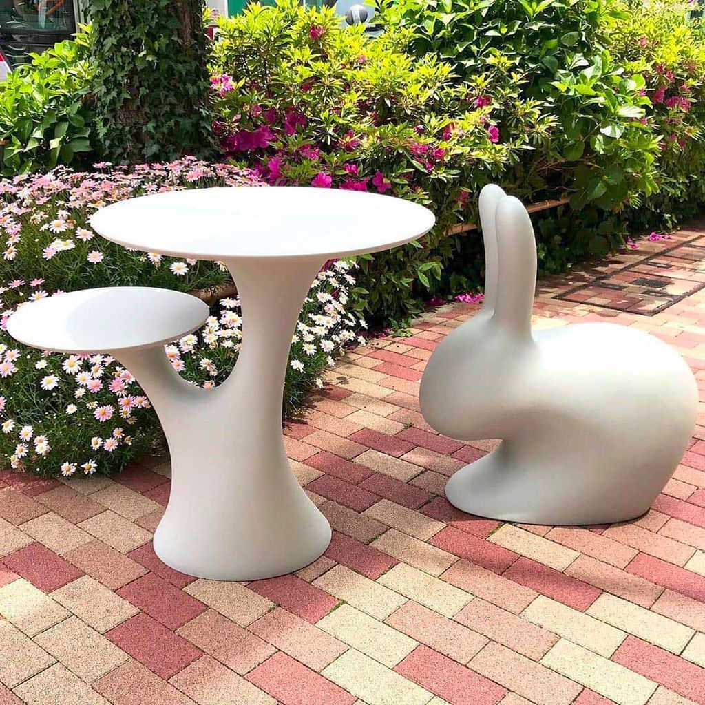 Qeeboo Rabbit Tree Table By Stefano Giovannoni, Pink