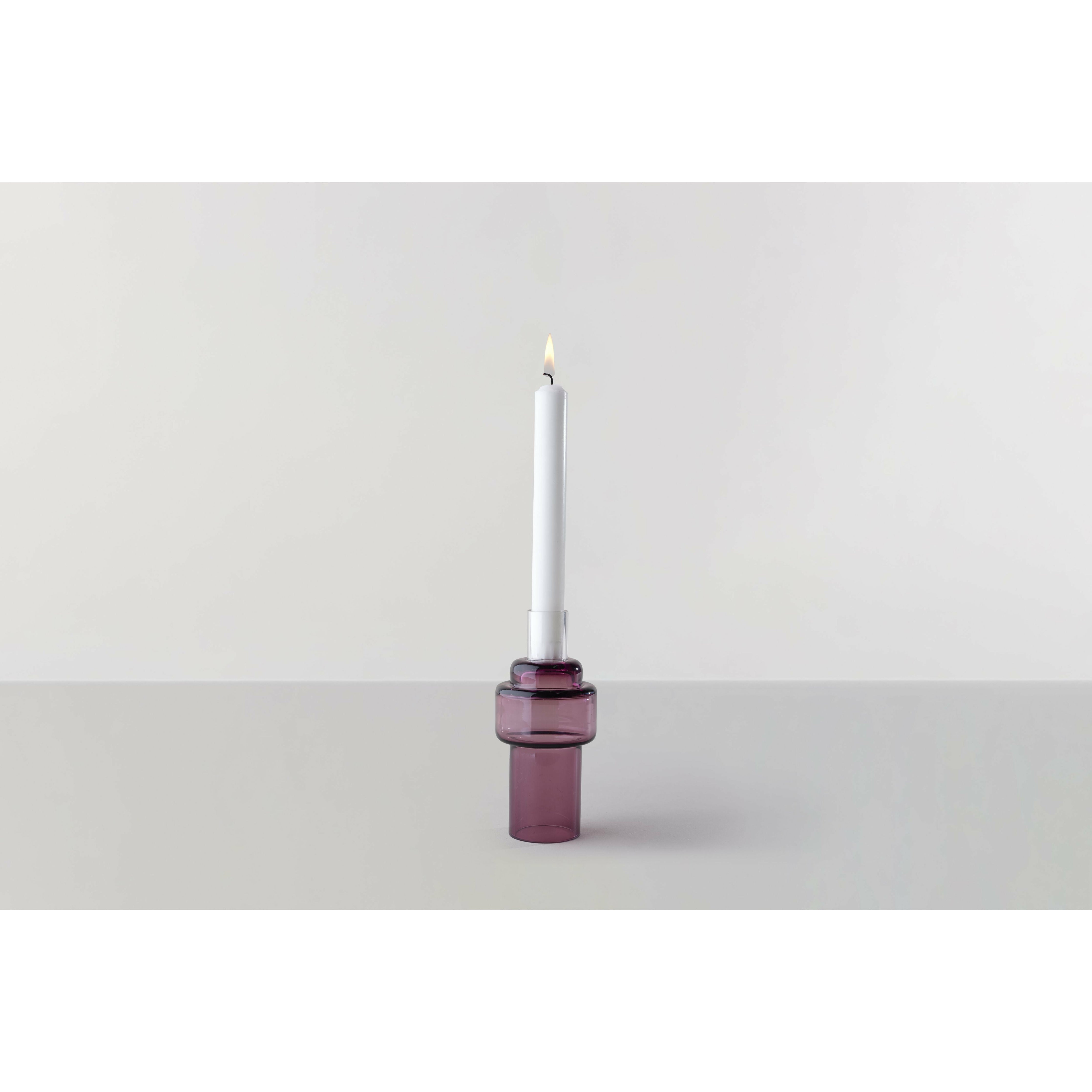 Ro Collection No. 55 Glass Candlestick, Heather