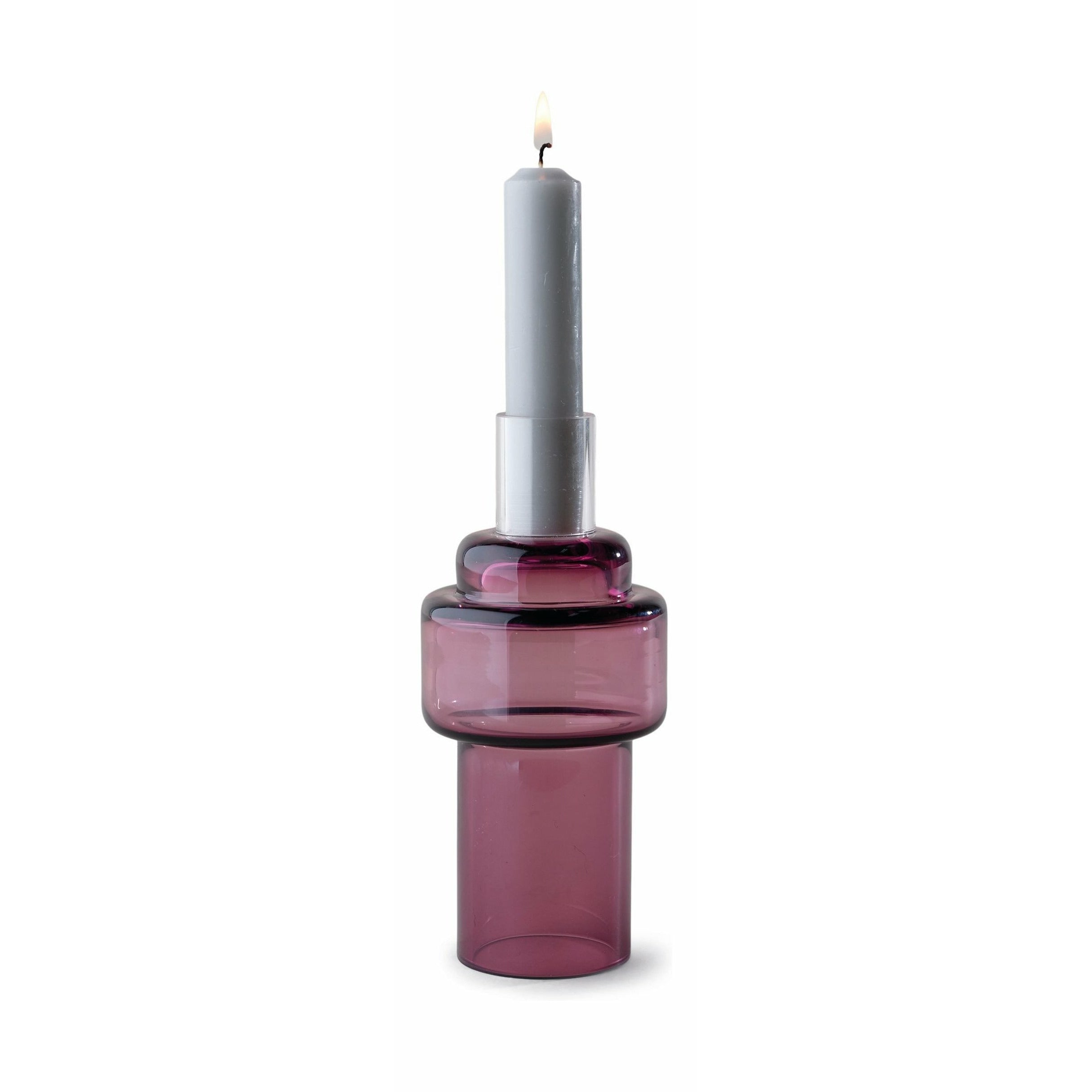 Ro Collection No. 55 Glass Candlestick, Heather